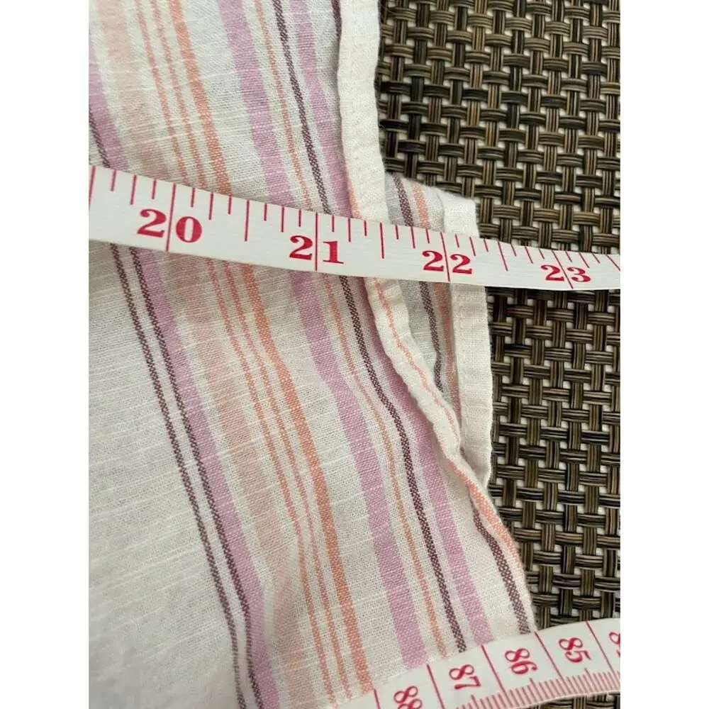 Striped Pajama Set Womens Size Large Tank Top and Wide Leg Pants‎ Cotton Set